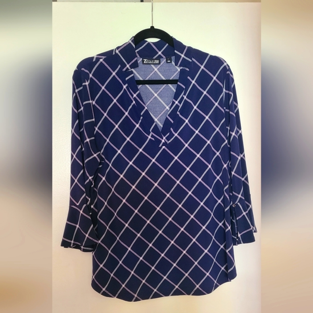 Ny & Co ruffle 3/4 sleeve blouse